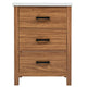 Addie Bathroom Vanity | Ceramic Sink | 3 Drawers | Natural Brown Wood 24"