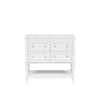 Sandra 36" Bathroom Vanity with Ceramic Sink | 4 Drawers | White Solid Wood