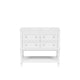 Sandra 36" Bathroom Vanity with Ceramic Sink | 4 Drawers | White Solid Wood