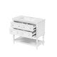 Sandra 36" Bathroom Vanity with Ceramic Sink | 4 Drawers | White Solid Wood