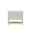Sandra 36" Bathroom Vanity with Ceramic Sink | 4 Drawers | Beige Solid Wood