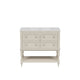 Sandra 36" Bathroom Vanity with Ceramic Sink | 4 Drawers | Beige Solid Wood
