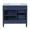 Asher Bathroom Vanity | Ceramic Sink | Smart Storage | Navy Blue Wood | 36"