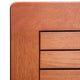 Hoi Outdoor 4 Seater Dining Table w Umbrella Hole | 35" Square | Natural Brown