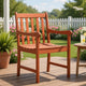 Ari Outdoor Dining Armchair with Slatted Back | Natural Reddish Brown