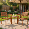 Ceri Outdoor Dining Armchair Set of 2 | Slatted Back | Reddish Brown