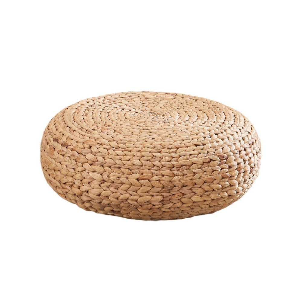 Leri Tatami Floor Cushion | Arrow Weave Light Brown Hyacinth | 16"