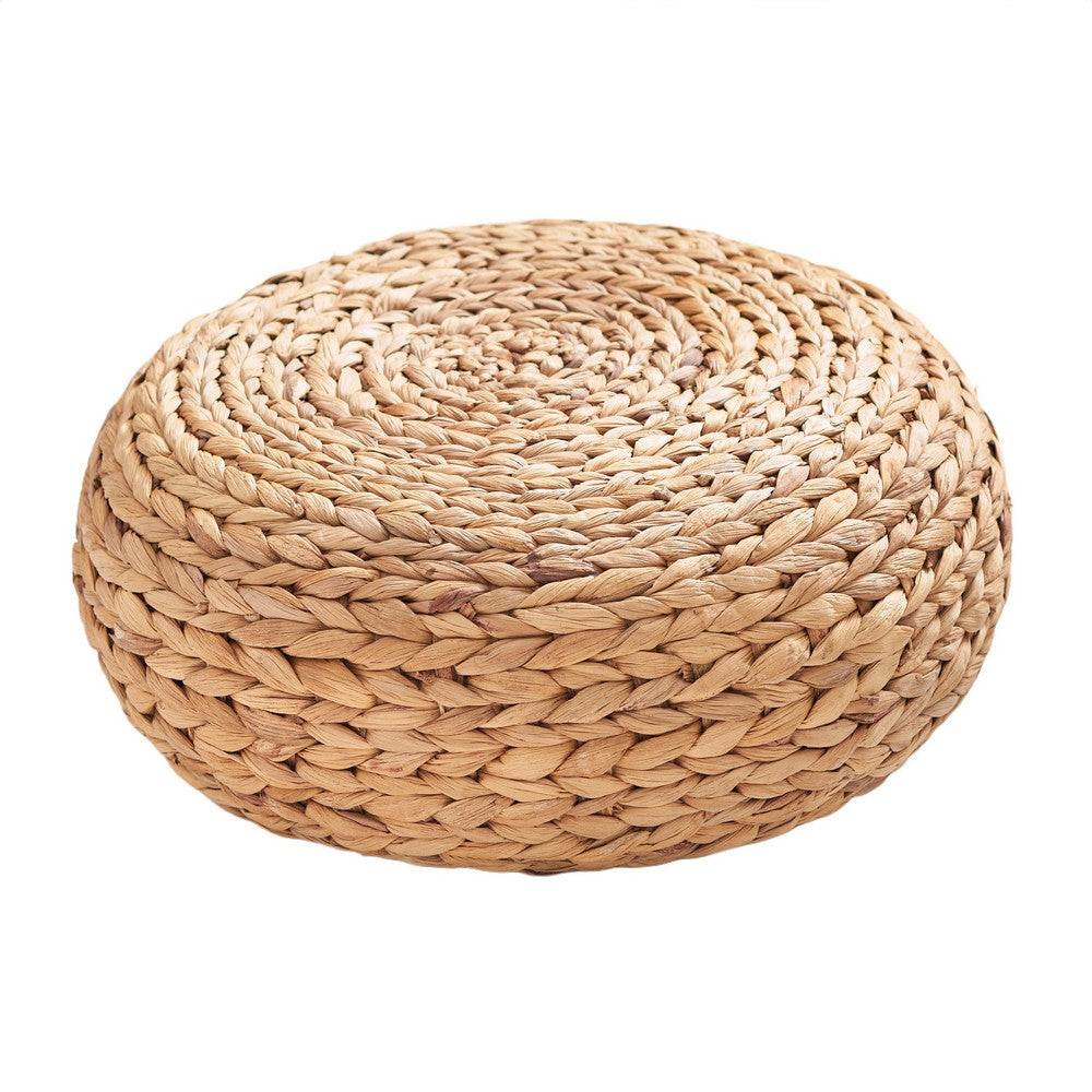 Leri Tatami Floor Cushion | Arrow Weave Light Brown Hyacinth | 16"