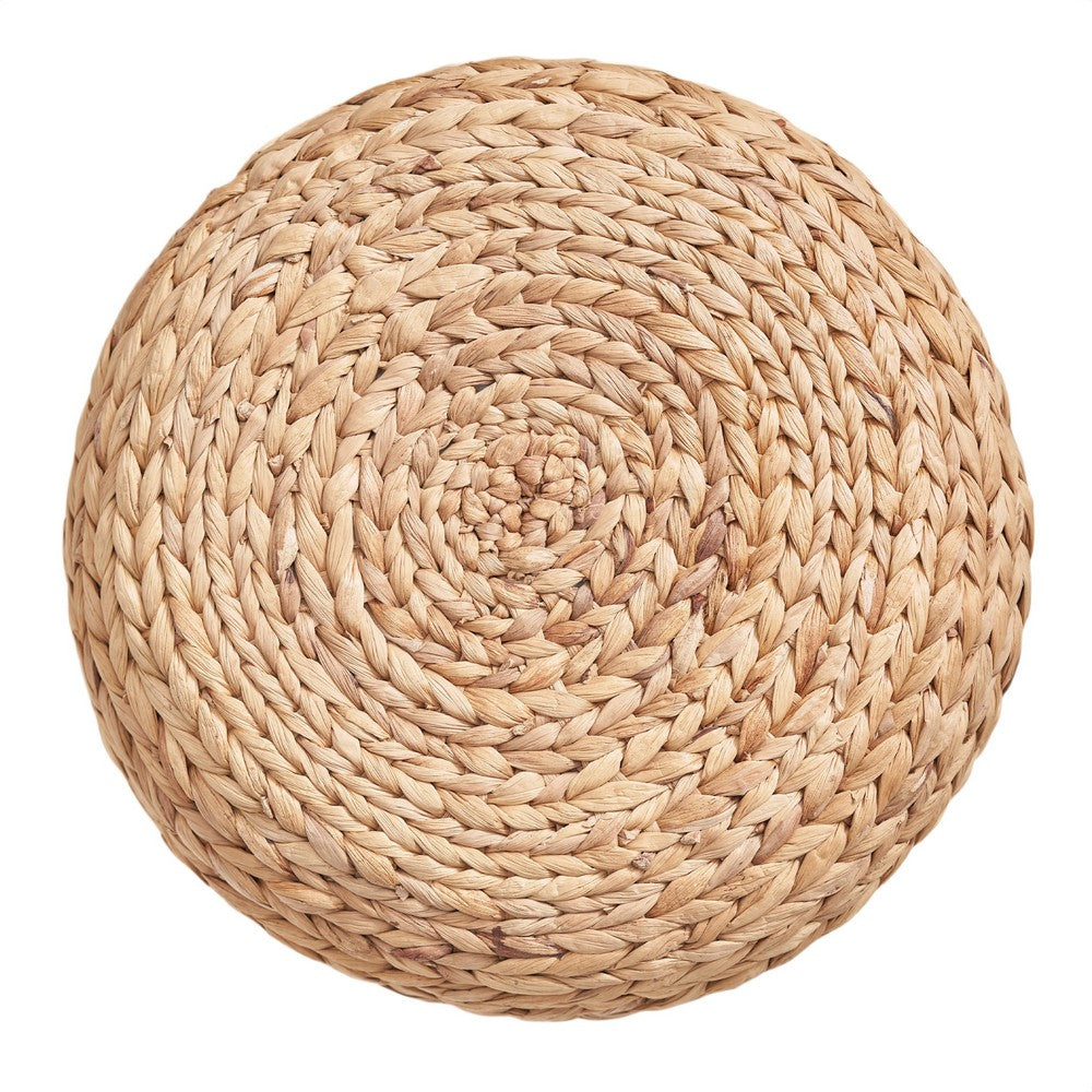 Leri Tatami Floor Cushion | Arrow Weave Light Brown Hyacinth | 16"