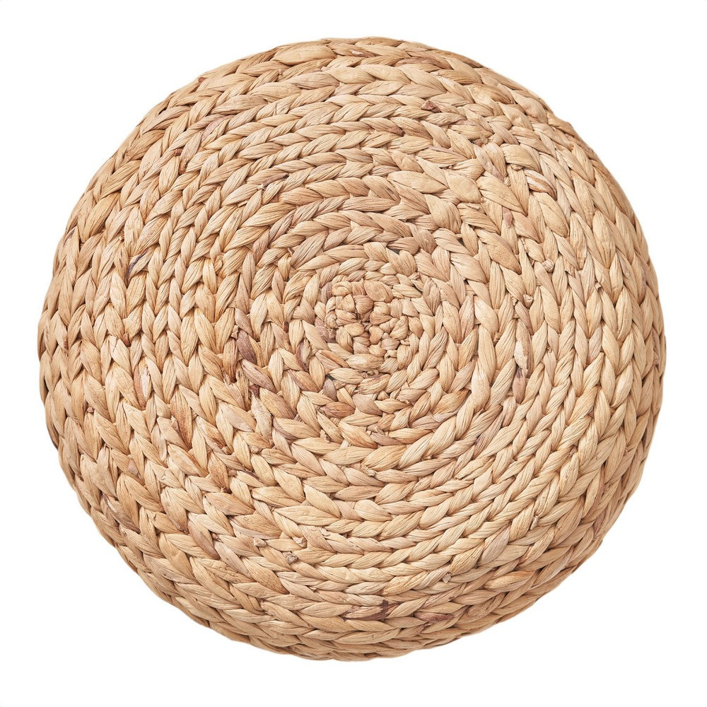 Leri Tatami Floor Cushion | Arrow Weave Light Brown Hyacinth | 16"