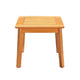 Reio Outdoor Poolside Table | 20" Slatted Top | Light Oak Brown Wood