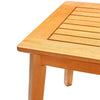 Reio Outdoor Poolside Table | 20" Slatted Top | Light Oak Brown Wood