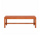 Emio 3 Seater Outdoor Bench | Reddish Brown Slatted Design | 59"