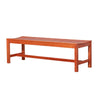 Emio 3 Seater Outdoor Bench | Reddish Brown Slatted Design | 59"