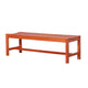 Emio 3 Seater Outdoor Bench | Reddish Brown Slatted Design | 59"