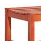 Emio 3 Seater Outdoor Bench | Reddish Brown Slatted Design | 59"