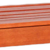 Emio 3 Seater Outdoor Bench | Reddish Brown Slatted Design | 59"