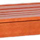 Emio 3 Seater Outdoor Bench | Reddish Brown Slatted Design | 59"