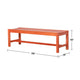 Emio 3 Seater Outdoor Bench | Reddish Brown Slatted Design | 59"