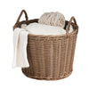 Lom Storage Basket with Handles | Walnut Brown Wicker Woven Hamper | 16"