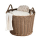 Lom Storage Basket with Handles | Walnut Brown Wicker Woven Hamper | 16"
