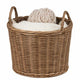Lom Storage Basket with Handles | Walnut Brown Wicker Woven Hamper | 16"