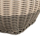 Cae Storage Basket with Handles | Gray & Cream Wicker Woven Hamper 18"