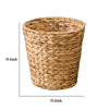 Farmhouse Storage Basket | Natural Brown Hyacinth | Arrow Woven | 11"