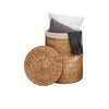 Leri Lidded Laundry Hamper |Fabric Lining | Light Brown Hyacinth | 20"