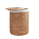 Leri Lidded Laundry Hamper |Fabric Lining | Light Brown Hyacinth | 20"