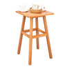 Heno Outdoor Dining Table | 18" Top | Honey Brown Eucalyptus Wood