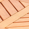 Heno Outdoor Dining Table | 18" Top | Honey Brown Eucalyptus Wood