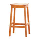 Heno Outdoor Bar Height Stool | Saddle Seat | Honey Brown Eucalyptus Wood