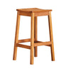 Heno Outdoor Bar Height Stool | Saddle Seat | Honey Brown Eucalyptus Wood
