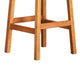 Heno Outdoor Bar Height Stool | Saddle Seat | Honey Brown Eucalyptus Wood