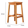 Heno Outdoor Bar Height Stool | Saddle Seat | Honey Brown Eucalyptus Wood