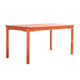 Ceri Outdoor Dining Table with Umbrella Hole | 59" Top | Reddish Brown