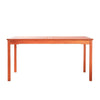 Ceri Outdoor Dining Table with Umbrella Hole | 59" Top | Reddish Brown