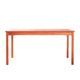 Ceri Outdoor Dining Table with Umbrella Hole | 59" Top | Reddish Brown