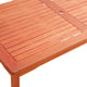 Ceri Outdoor Dining Table with Umbrella Hole | 59" Top | Reddish Brown
