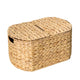 Kitchen & Picnic Basket | Natural Brown Hyacinth Woven | 16" Oval