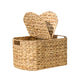 Kitchen & Picnic Basket | Natural Brown Hyacinth Woven | 16" Oval