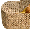 Kitchen & Picnic Basket | Natural Brown Hyacinth Woven | 16" Oval