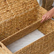 Jom Storage Trunk Basket with Lid | 24" Light Brown Hyacinth Woven