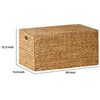 Jom Storage Trunk Basket with Lid | 24" Light Brown Hyacinth Woven