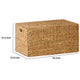 Jom Storage Trunk Basket with Lid | 24" Light Brown Hyacinth Woven