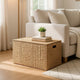 Jom Storage Trunk Basket with Lid | 24" Light Brown Hyacinth Woven