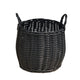 Lesa Multi Use Storage Basket with Handles | 13" Black Wicker Woven