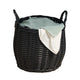 Lesa Multi Use Storage Basket with Handles | 13" Black Wicker Woven