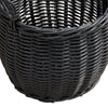 Lesa Multi Use Storage Basket with Handles | 13" Black Wicker Woven